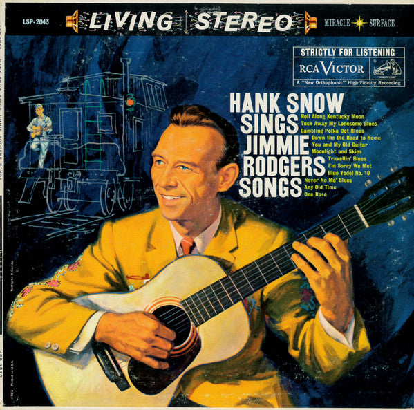 Snow, Hank - Hank Snow Sings Jimmie Rodgers Songs (VG+) (Vinyl LP)