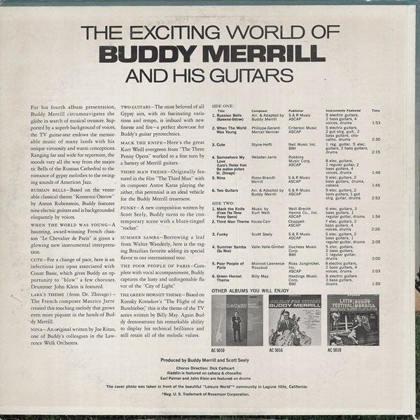 Merrill, Buddy - The Exciting World Of Buddy Merrill And His Guitars (VG+) (Vinyl LP)