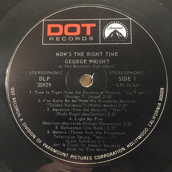 Wright, George  - Now's The Right Time (VG+) (Vinyl LP)