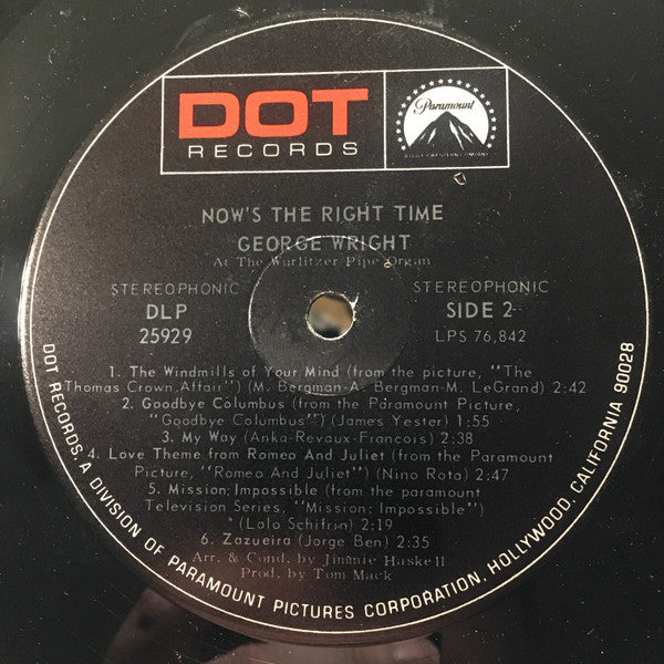 Wright, George  - Now's The Right Time (VG+) (Vinyl LP)