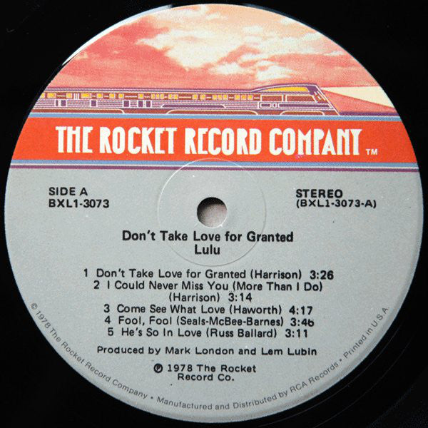 Lulu - Don't Take Love For Granted (VG) (Vinyl LP)