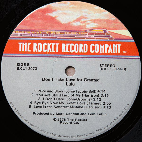 Lulu - Don't Take Love For Granted (VG) (Vinyl LP)