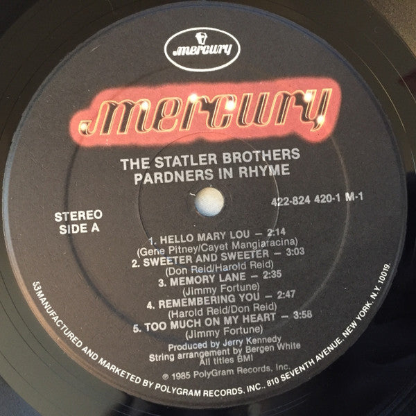Statlers - Pardners In Rhyme (M) (Vinyl LP)