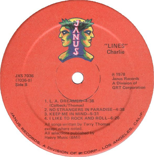 Charlie  - Lines (VG+) (Vinyl LP)