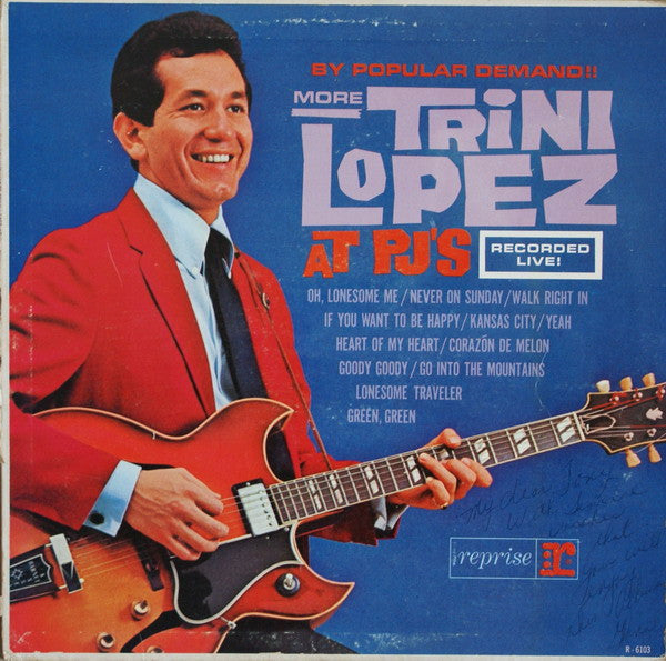 Lopez, Trini - By Popular Demand More Trini Lopez At P.J.'s (VG) (Vinyl LP)