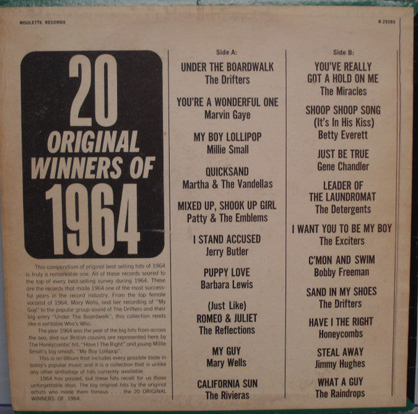 Various - 20 Original Winners Of 1964 (VG+) (Vinyl LP)