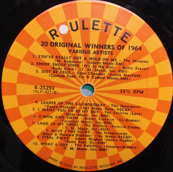 Various - 20 Original Winners Of 1964 (VG+) (Vinyl LP)
