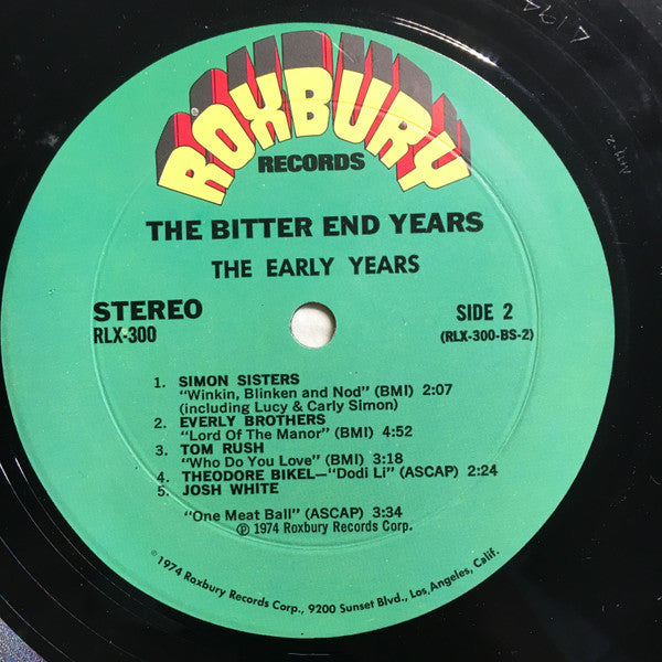Various - The Bitter End Years (VG+) (Vinyl LP)