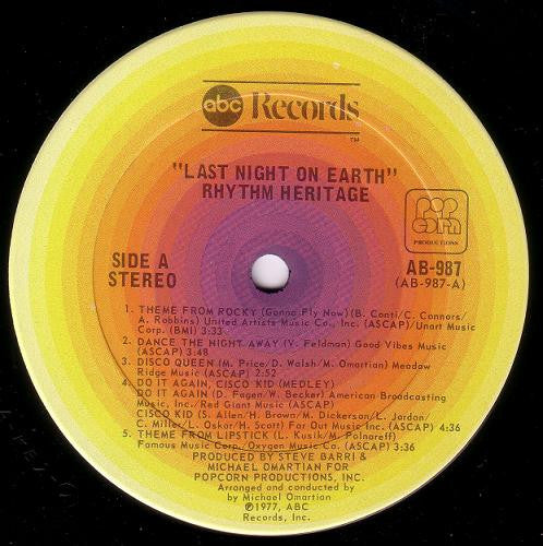 Rhythm Heritage - Last Night On Earth (NM or M-) (Vinyl LP)