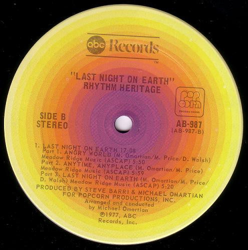 Rhythm Heritage - Last Night On Earth (NM or M-) (Vinyl LP)