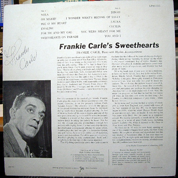 Carle, Frankie - Frankie Carle's Sweethearts  (VG) (Vinyl LP)