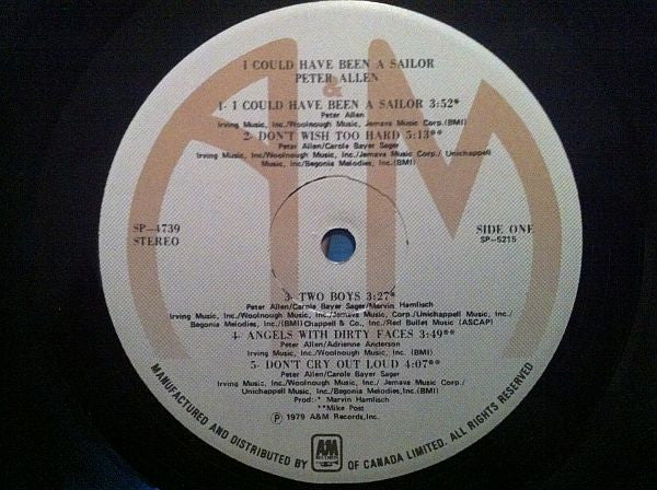 Allen, Peter - I Could Have Been A Sailor (VG+) (Vinyl LP)