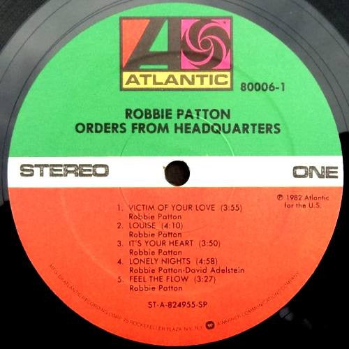 Patton, Robbie - Orders From Headquarters (VG+) (Vinyl LP)