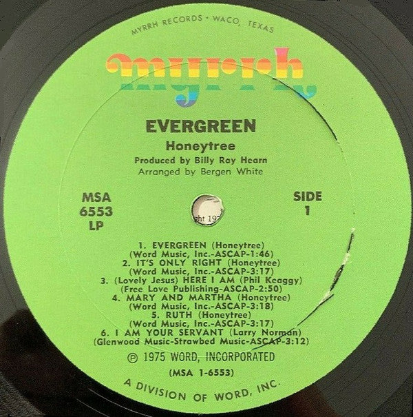 Honeytree - Evergreen (VG+) (Vinyl LP)