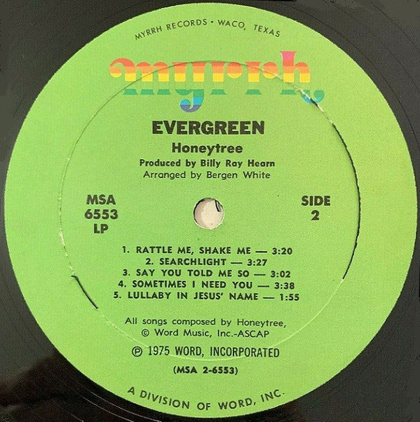 Honeytree - Evergreen (VG+) (Vinyl LP)