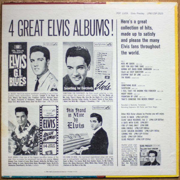 Elvis - Pot Luck (VG+) (Vinyl LP)
