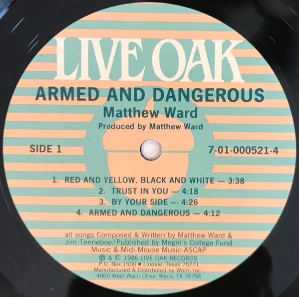 Ward, Matthew - Armed & Dangerous (VG+) (Vinyl LP)