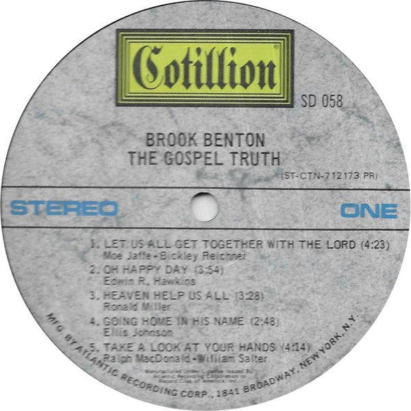 Benton, Brook- The Gospel Truth (VG+) (Vinyl LP)