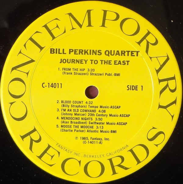 Perkins, Bill Quartet - Journey To The East (VG+) (Vinyl LP)