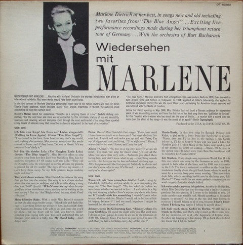 Dietrich, Marlene - Wiedersehen Mit Marlene (VG+) (Vinyl LP)