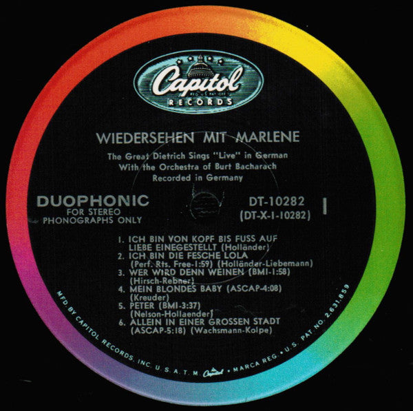 Dietrich, Marlene - Wiedersehen Mit Marlene (VG+) (Vinyl LP)