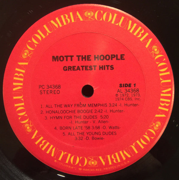 Mott The Hoople - Greatest Hits (Vinyl, VG+) (Vinyl LP)