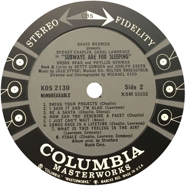 Subways Are For Sleeping (Original Broadway Cast Recording) (VG) (Vinyl LP)