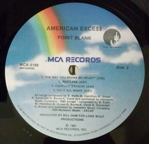 Point Blank  - American Exce$$ (VG+) (Vinyl LP)