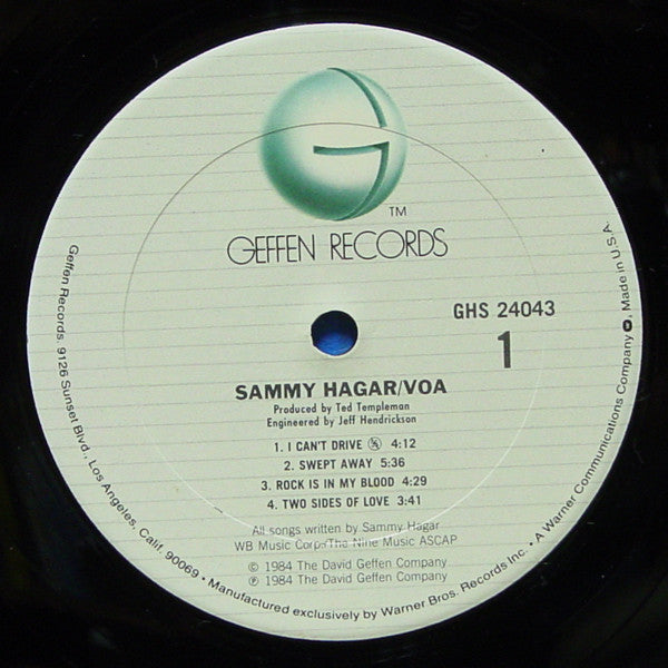 Hagar, Sammy - VOA (NM or M-) (Vinyl LP)