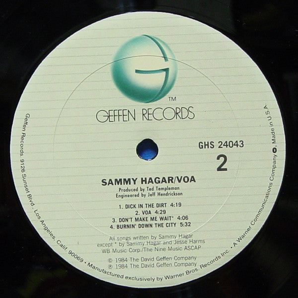Hagar, Sammy - VOA (NM or M-) (Vinyl LP)