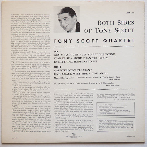 Scott, Tony Quartet - Both Sides Of Tony Scott (VG+) (Vinyl LP)