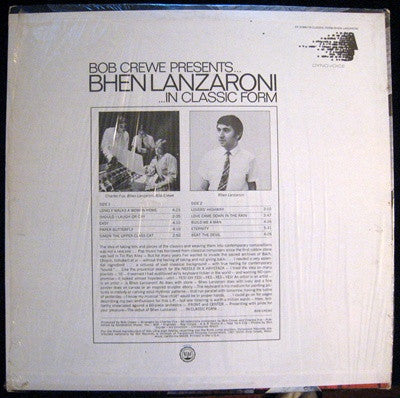 Lanzaroni, Bhen With The Bob Crewe Generation - In Classic Form (VG+) (Vinyl LP)