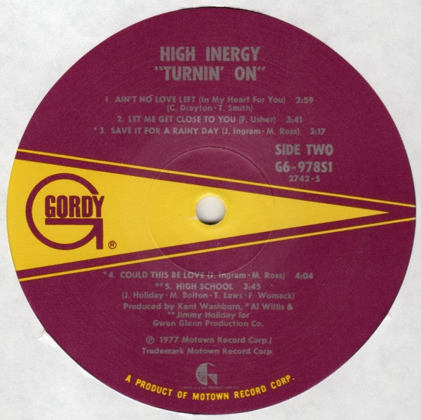 High Inergy - Turnin' On (VG+) (Vinyl LP)