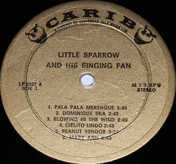 Little Sparrow - Little Sparrow And His Singing Steel Pan (Vinyl, VG) (Vinyl LP)