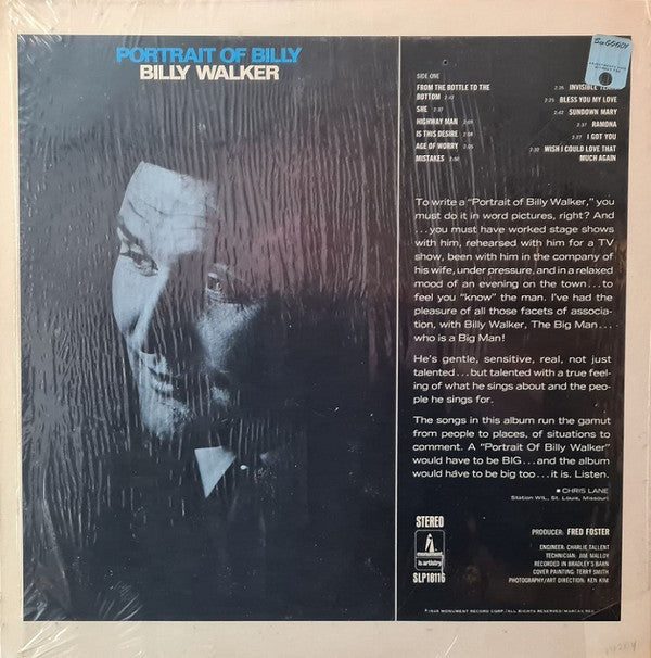Walker, Billy - Portrait Of Billy (NM or M-) (Vinyl LP)