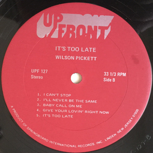 Pickett, Wilson - It's Too Late (Vinyl, VG+) (Vinyl LP)