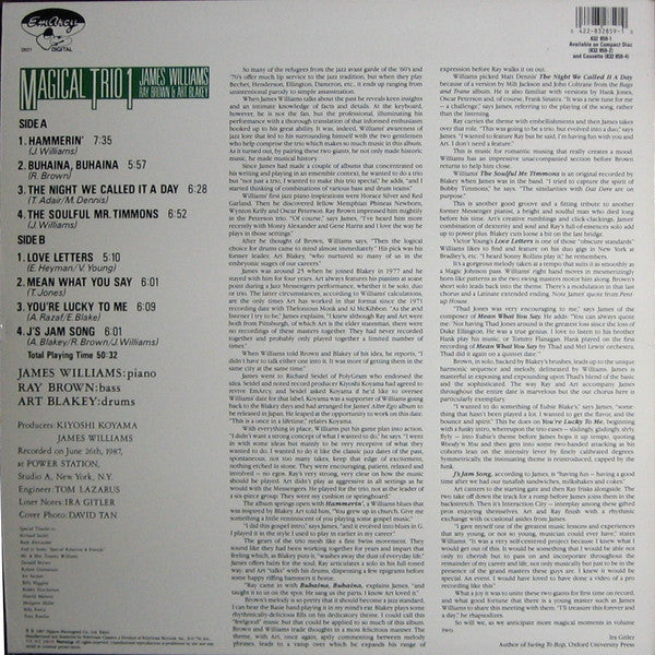 Williams, James  - Magical Trio 1 (NM or M-) (Vinyl LP)