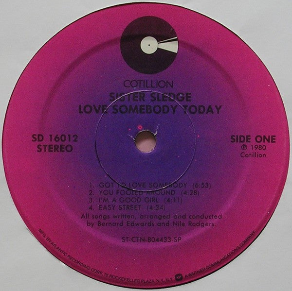 Sister Sledge - Love Somebody Today (VG+) (Vinyl LP)