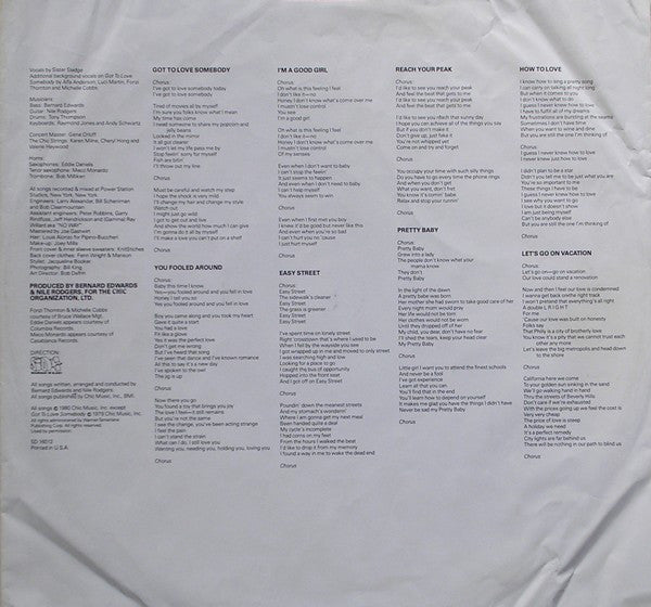Sister Sledge - Love Somebody Today (VG+) (Vinyl LP)