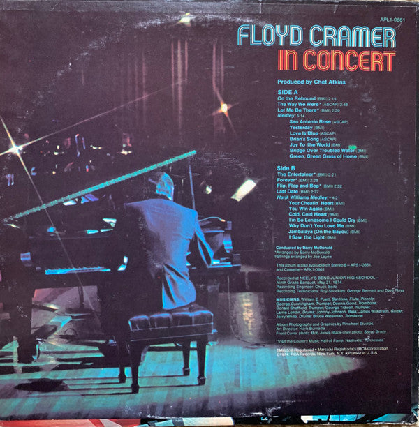 Cramer, Floyd - Floyd Cramer In Concert (VG+) (Vinyl LP)