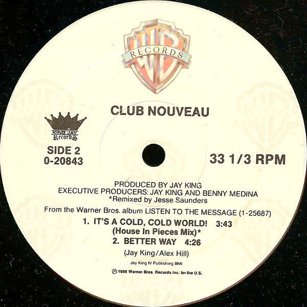 Club Nouveau - It's A Cold, Cold World! (VG+) (Vinyl LP)