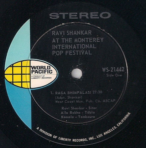 Shankar, Ravi - Ravi Shankar At The Monterey International Pop Festival (VG) (Vinyl LP)