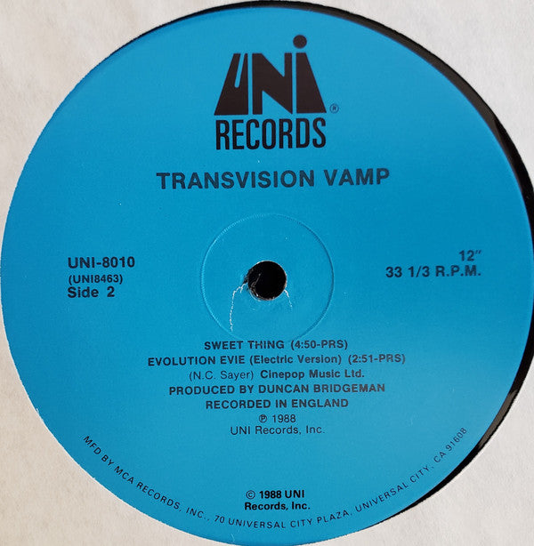 Transvision Vamp - I Want Your Love (VG+) (Vinyl LP)