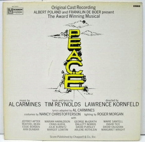 Peace - Original Cast Recording - Carmines, Al (VG) (Vinyl LP)