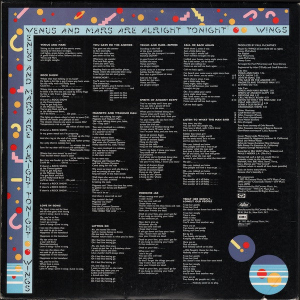Wings  - Venus And Mars (Vinyl, VG+) (Vinyl LP)
