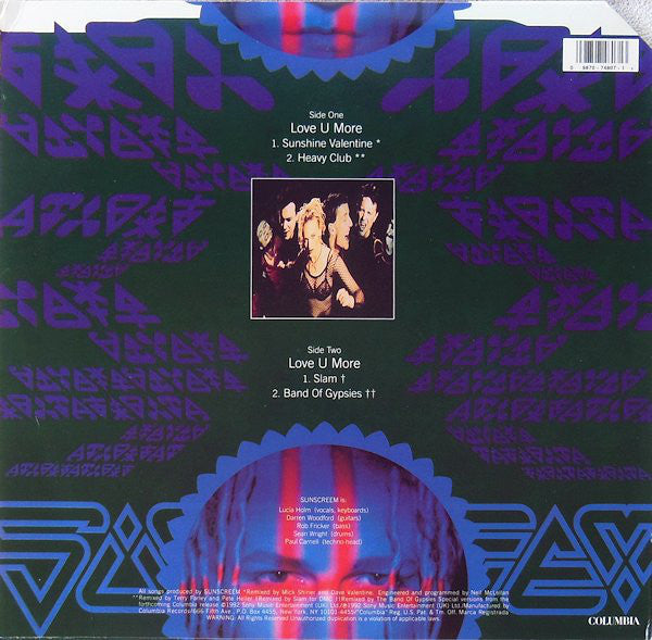 Sunscreem - Love U More (VG+) (Vinyl LP)