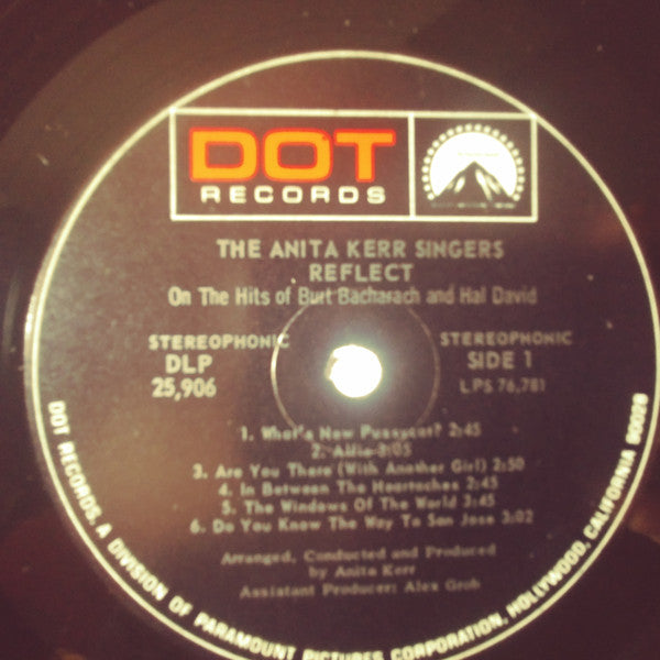 Kerr, Anita Singers - The Anita Kerr Singers Reflect On The Hits Of Burt Bacharach & Hal David (VG+) (Vinyl LP)