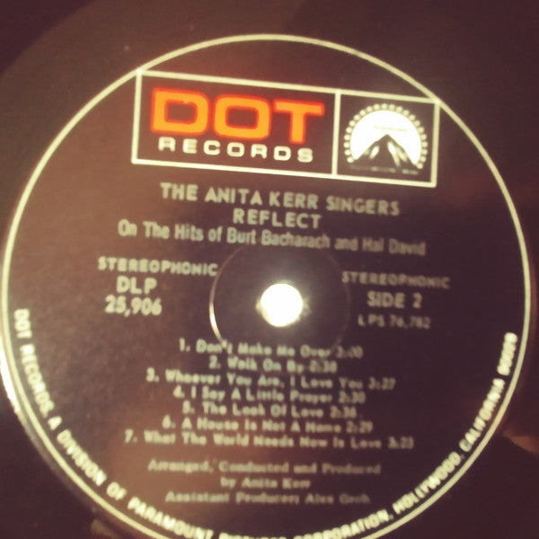 Kerr, Anita Singers - The Anita Kerr Singers Reflect On The Hits Of Burt Bacharach & Hal David (VG+) (Vinyl LP)