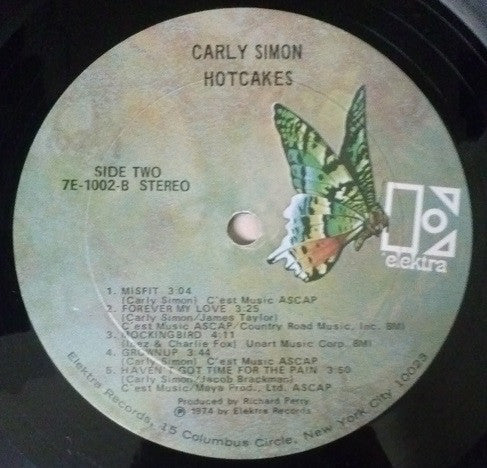 Simon, Carly - Hotcakes (VG+) (Vinyl LP)
