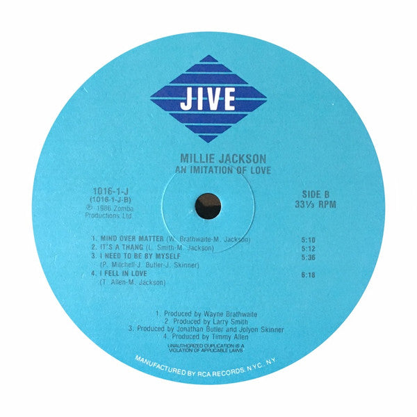 Jackson, Millie - An Imitation Of Love (VG+) (Vinyl LP)